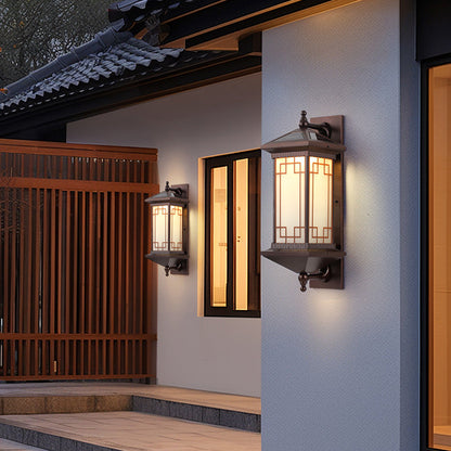 Chinese Knot Pattern LED Waterproof Solar Wall Sconce Lamp