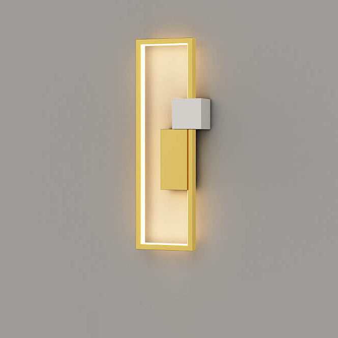 Minimalist Square Frame Iron Silicone LED Wall Sconce Lamp