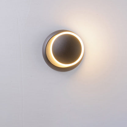 Minimalist Round Rotatable Aluminum PC LED Wall Sconce Lamp