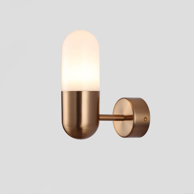 Round Column Aluminum Acrylic 1-Light Wall Sconce Lamp