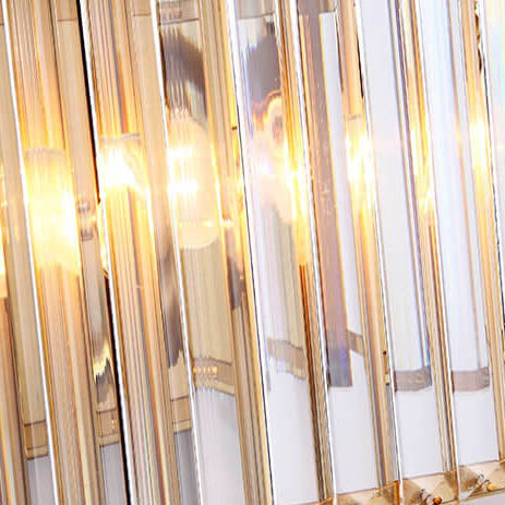 Light Luxury Crystal Square Strip 2-Light Wall Sconce Lamp