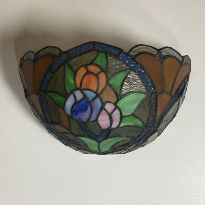 Tiffany Flower Dragonfly 1-Light Wall Sconce Lamp
