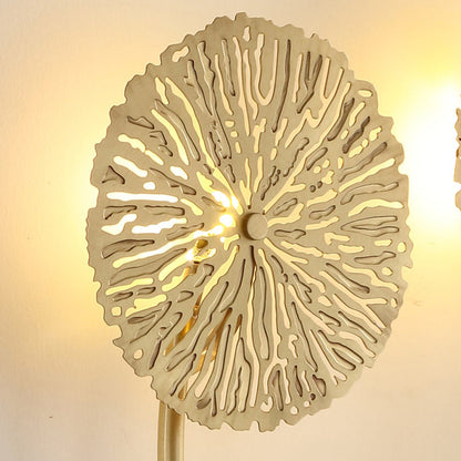 Full Hollow Lotus Leaf Cluster 3/5/7-Light Wall Sconce Lamp