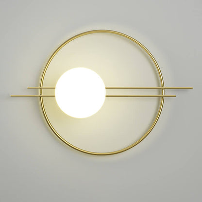 Nordic Circle Ring Glass Ball 1-Light Wall Sconce Lamp