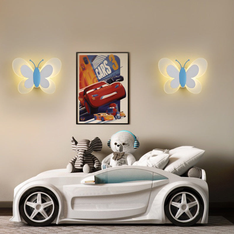 Creative Acrylic Butterfly Design Iron LED Wall Sconce Lamp