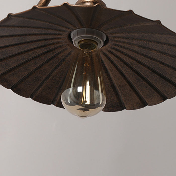 Waterproof Pleated Petal Iron 1-Light Wall Sconce Lamp