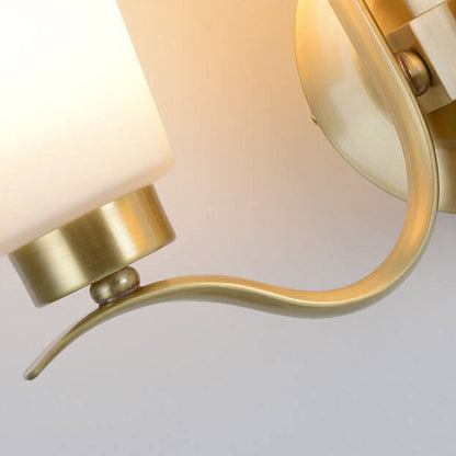 European Light All Copper Glass 1/2-Light Wall Sconce Lamp