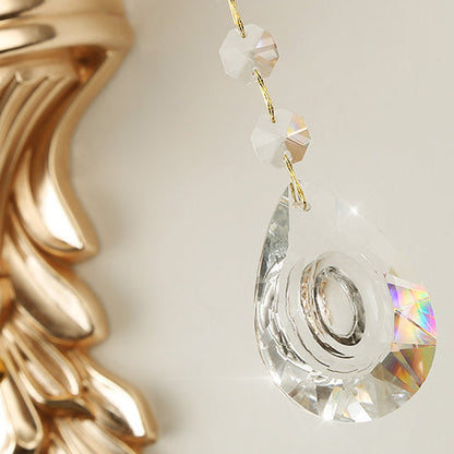 Crystal Flower Candlestick 1/2-Light Wall Sconce Lamp