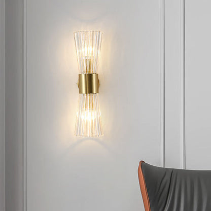 Ribbed Up And Down Luminous 2-Light Wall Sconce Lamp