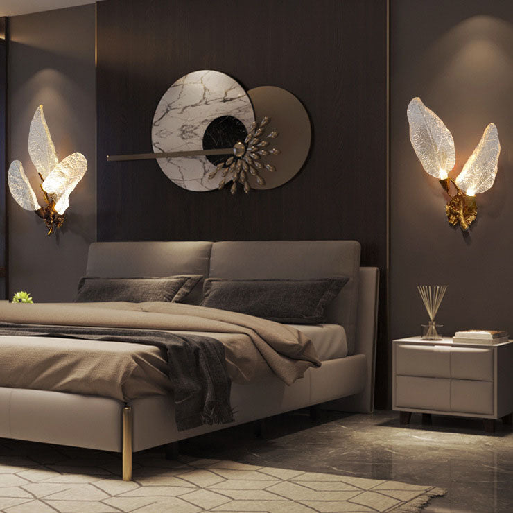 Light Luxury All-Copper Resin 2/3-Light Wall Sconce Lamp