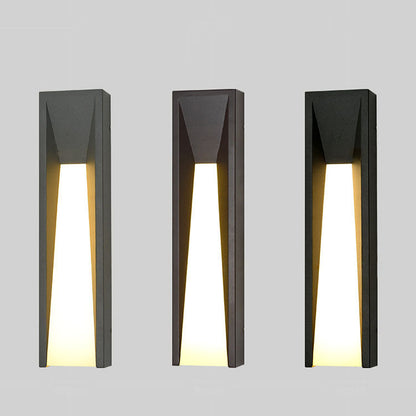 Waterproof Steel Cuboid Acrylic Shade LED Wall Sconce Lamp