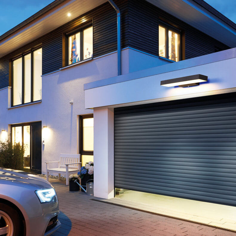 Modern Minimalist Flat LED Sensor Outdoor Wall Sconce