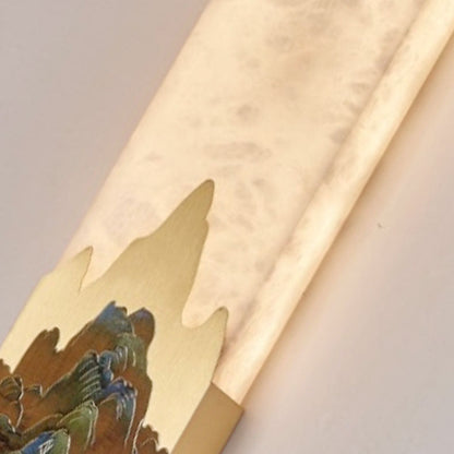 Chinese Marble All-Copper Rectangular LED Wall Sconce Lamp