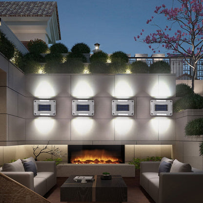 Solar Garden Bidirectional Lighting Wall Sconce Lamp