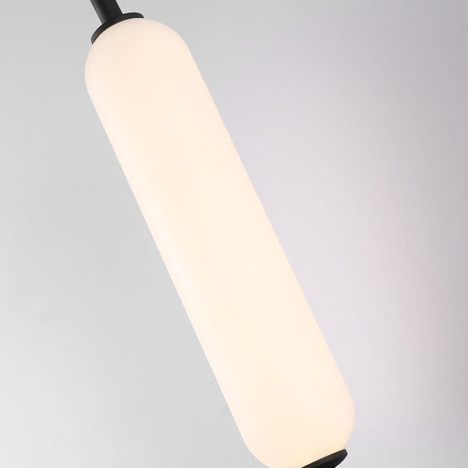 Minimalist Column Straight Arm Iron PC LED Wall Sconce Lamp