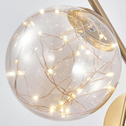 European Full Star Iron Glass Ball LED Wall Sconce Lamp