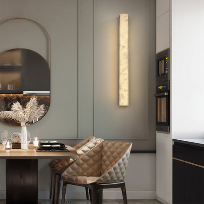 Modern Minimalist Strip Copper Marble LED Wall Sconce Lamp