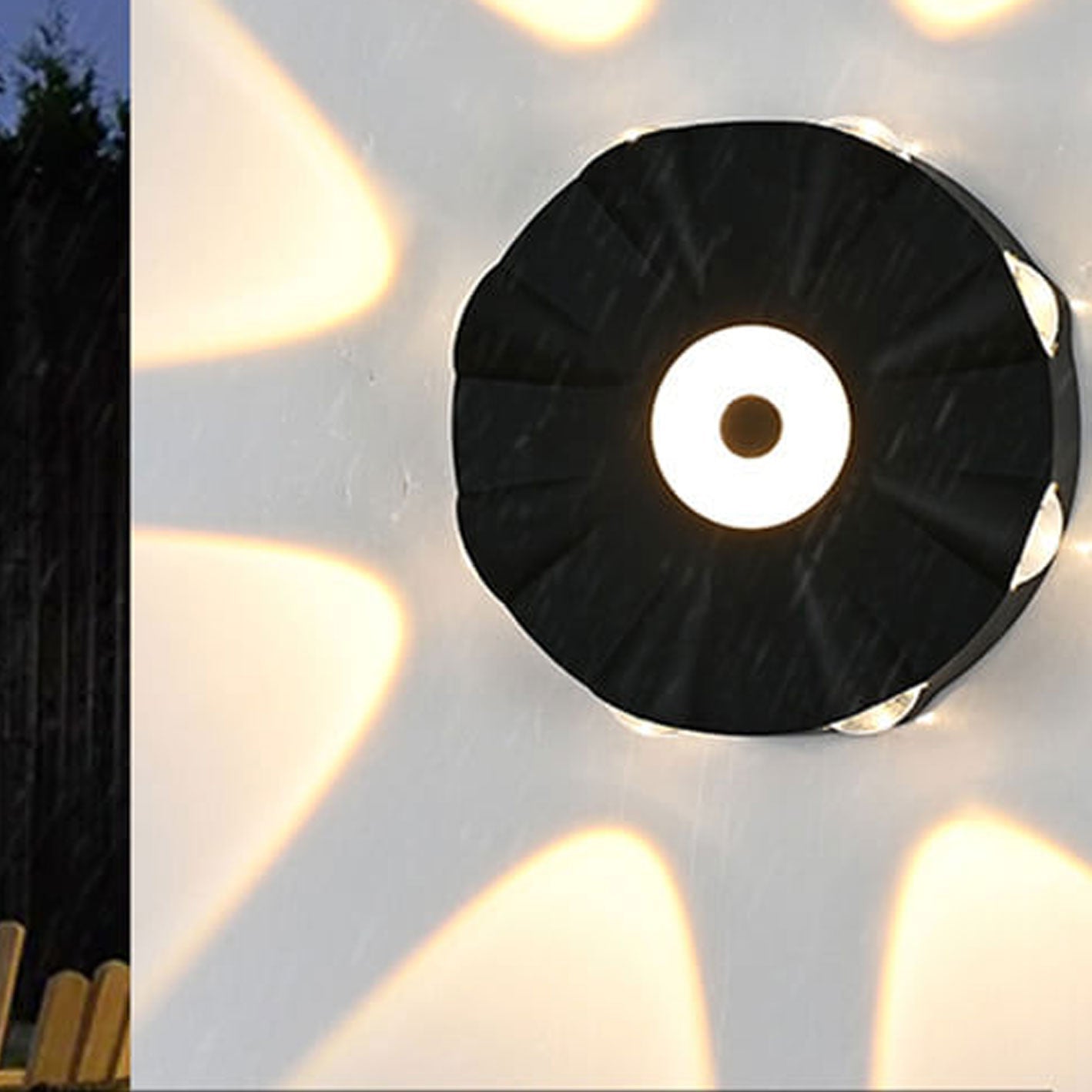 Round Aluminum Outdoor Waterproof LED Wall Sconce Lamp