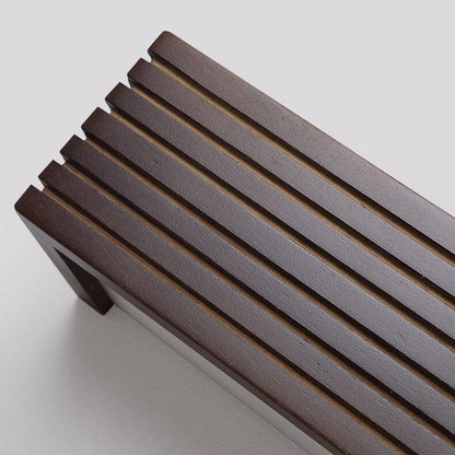 Chinese Walnut Square Bar Vanity LED Wall Sconce Lamp