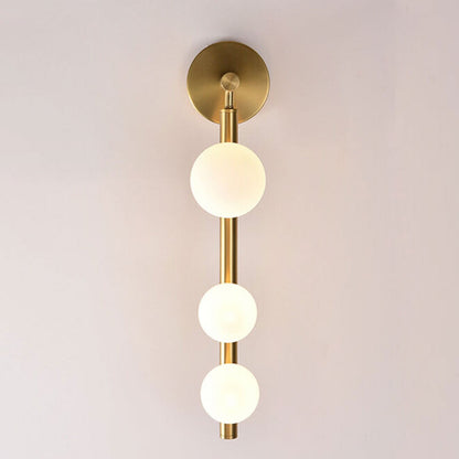 Light Luxury Bead String Design 3-Light Wall Sconce Lamp
