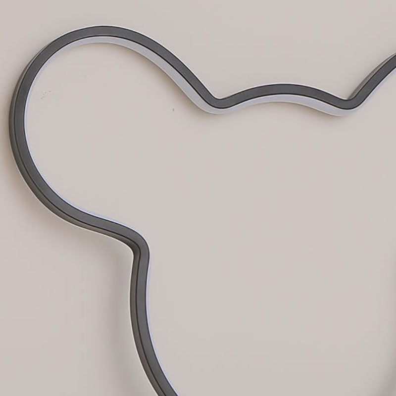 Cartoon Mouse Strip Aluminum Silicone LED Wall Sconce Lamp