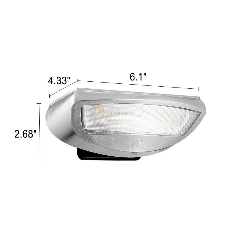 Solar Steel Body Sensor LED Outdoor Wall Sconce Lamp