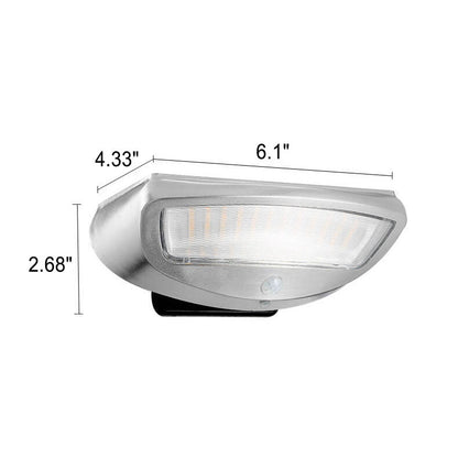 Solar Steel Body Sensor LED Outdoor Wall Sconce Lamp