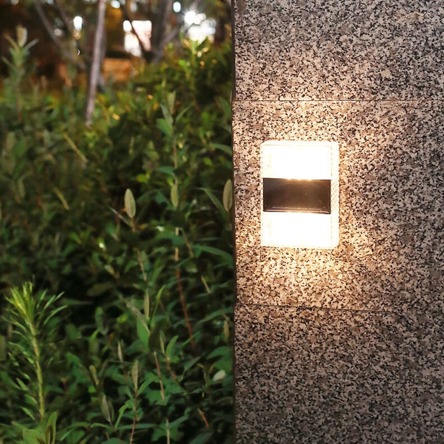 Solar Down LED Outdoor Decorative Garden Wall Sconce Lamp