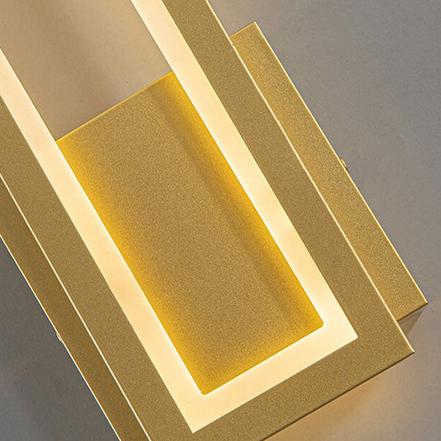 Solid Color Rectangular Acrylic LED Wall Sconce Lamp