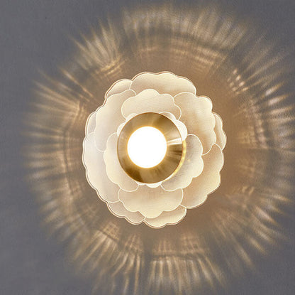 Light Pattern Round Iron Acrylic LED Wall Sconce Lamp