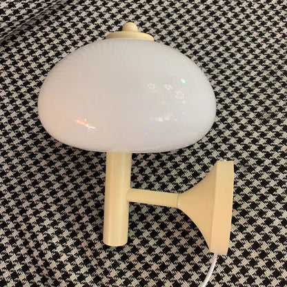 Simplicity Glass Mushroom Round 1-Light Wall Sconce Lamp