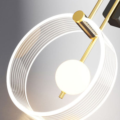 Minimalist Iron Acrylic Round Ring LED Wall Sconce Lamp