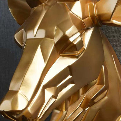 Creative Deer Head Resin 1-Light Wall Sconce Lamp
