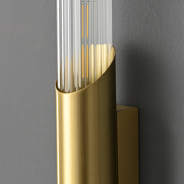 Modern Minimalist Cooper Glass 1-Light Wall Sconce Lamp