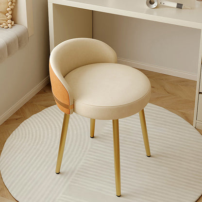 Contemporary Scandinavian Leather Vanity Stool