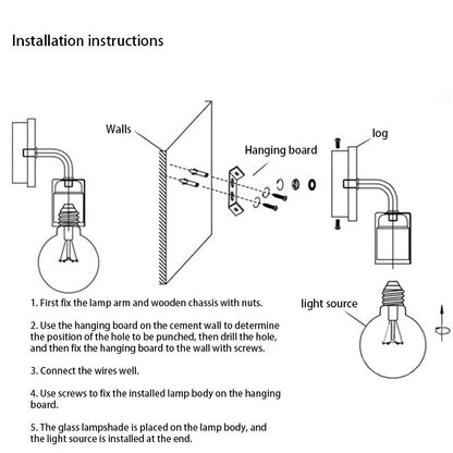 Modern Simplicity Bent Wood Iron 1-Light Wall Sconce Lamp