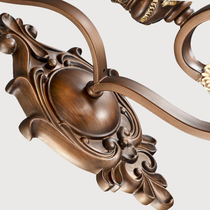 Iron Glass Flower Shape 1-Light Wall Sconce Lamp