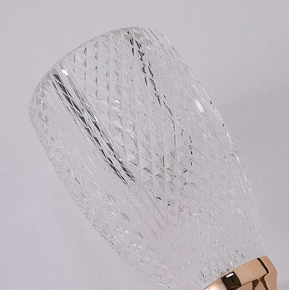 Luxury Column Acrylic Hardware 2-Light Wall Sconce Lamp