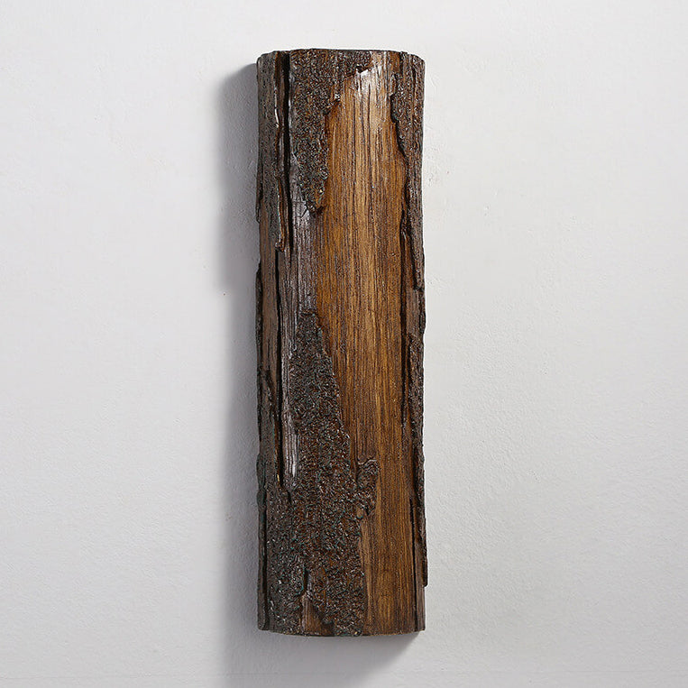 Resin Imitation Rock Stump Shade LED Wall Sconce Lamp