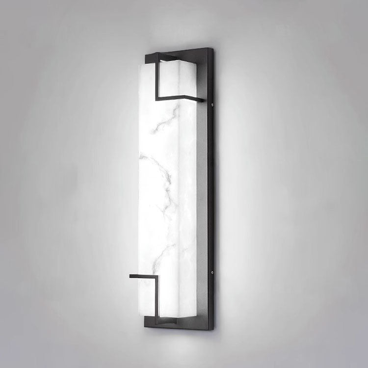Rectangular Stainless Steel Resin LED Wall Sconce Lamp
