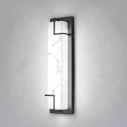 Rectangular Stainless Steel Resin LED Wall Sconce Lamp