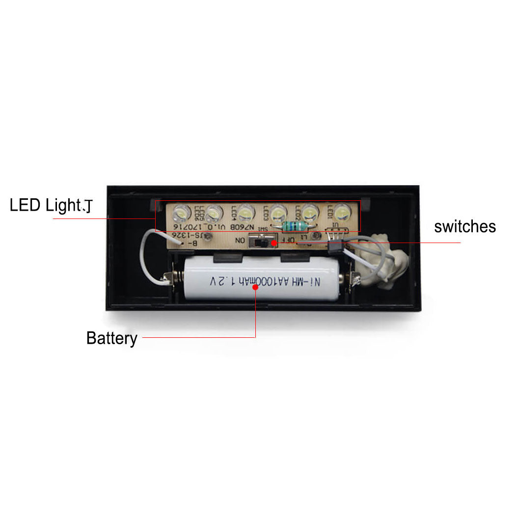 Solar Digital RGB LED Outdoor Decoration Wall Sconce Lamp