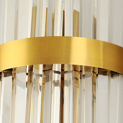 Nordic Stainless Steel 2-Light Crystal Wall Sconce Lamp