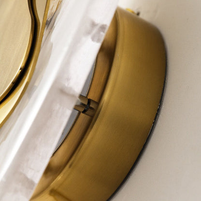 Irregular Oval Hardware Glass LED Wall Sconce Lamp