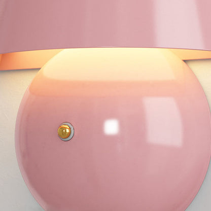 Cream Trapezoidal Round Iron Acrylic LED Wall Sconce Lamp