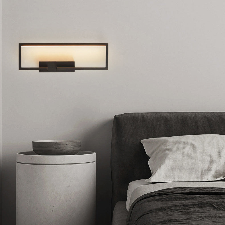 Mid-century Rectangular Geometric LED Wall Sconce Lamp