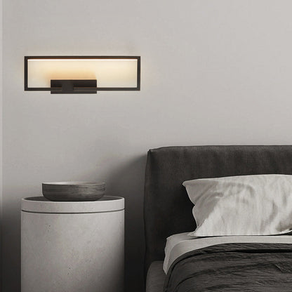 Mid-century Rectangular Geometric LED Wall Sconce Lamp