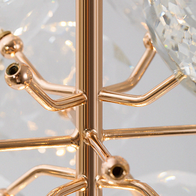 Crystal Round Shade Dandelion Design LED Wall Sconce Lamp