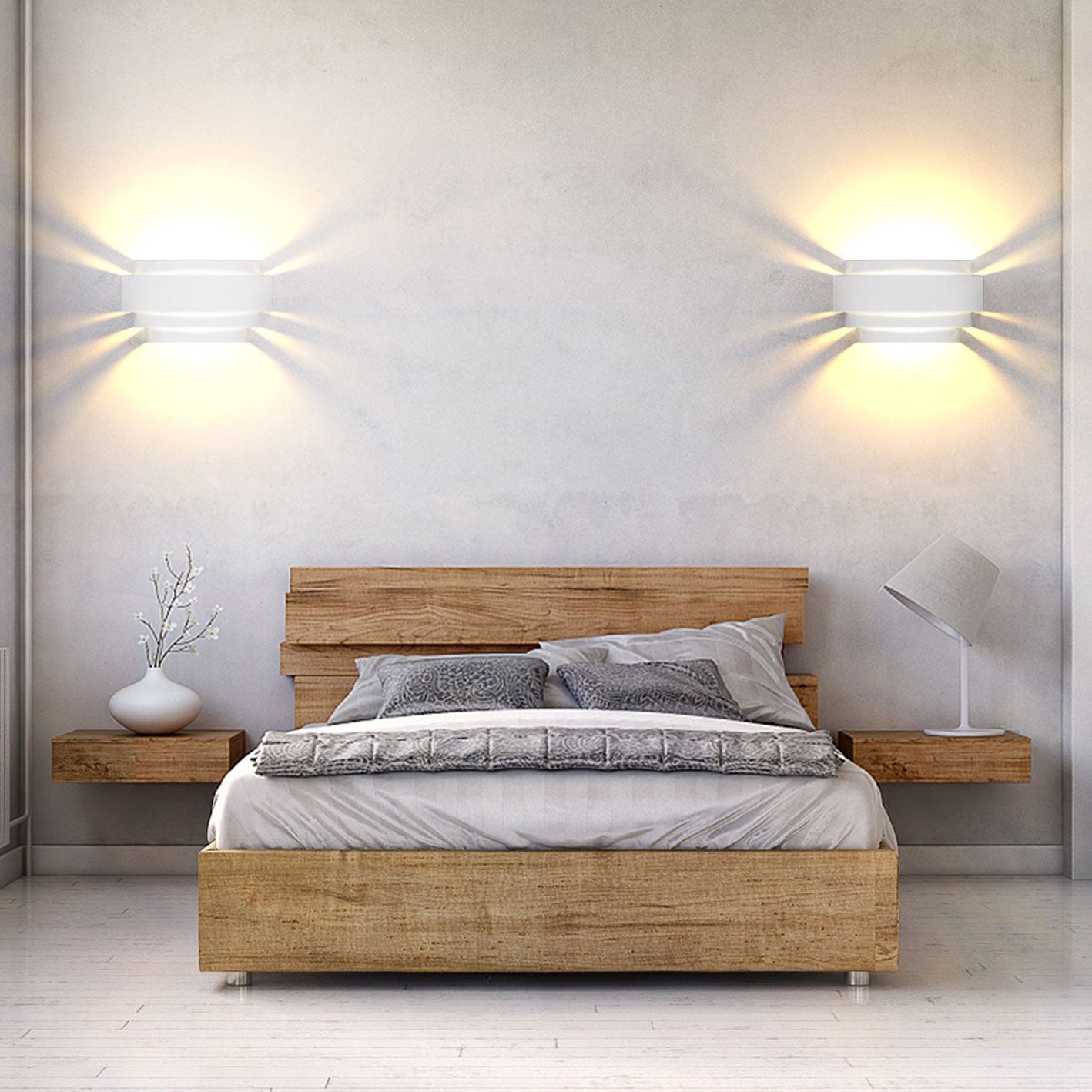 European Solid Color Half-circle Iron LED Wall Sconce Lamp