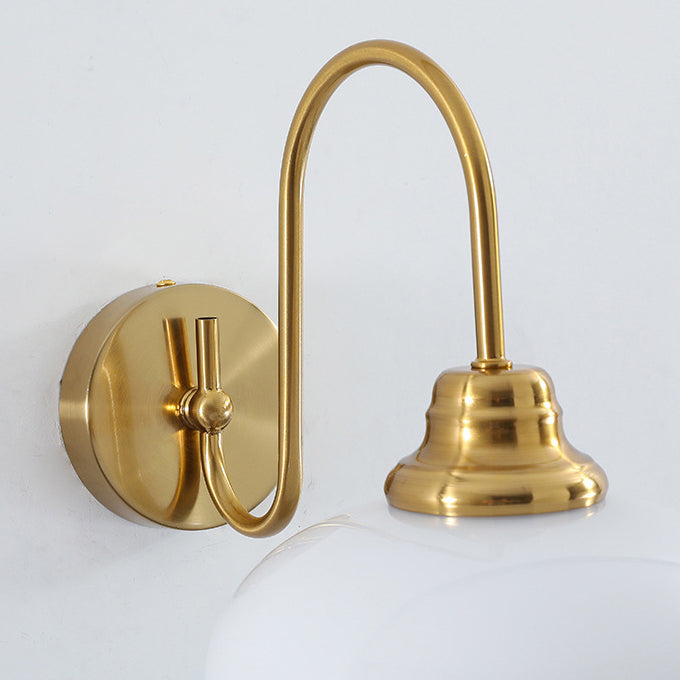 French Ball Ribbed Flower Bud 1-Light Wall Sconce Lamp